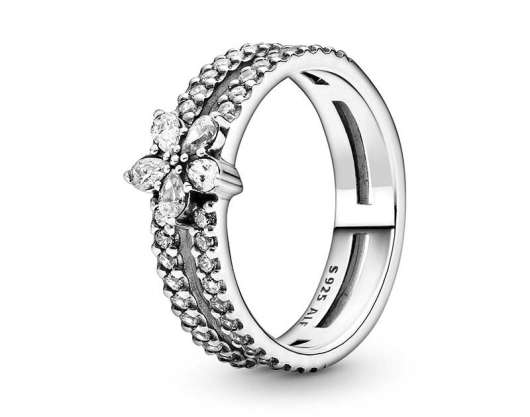 Pandora - glittrande snöflinga dubbel ring