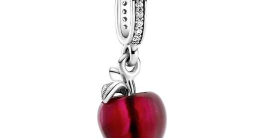PANDORA - Hängberlock Rött Äpple Muranoglas