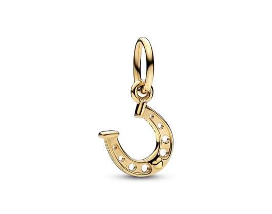 Pandora - lucky horseshoe dangle charm gold