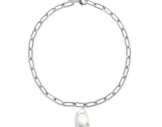 Sophie by sophie baroque link pearl necklace silver