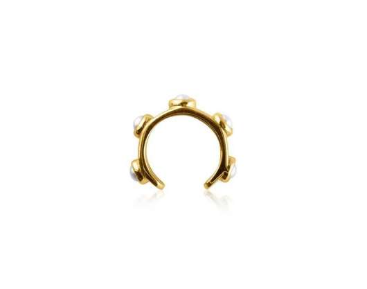 Sophie by sophie - funky pearl earcuff gold