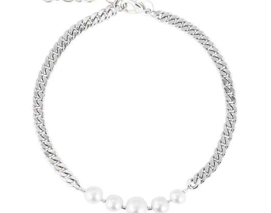 Sophie by sophie pearl chain short necklace silver